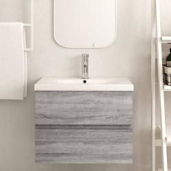 vidaXL Mobile Lavabo Grigio Sonoma 60x38,5x45 cm in Legno Ingegnerizzato