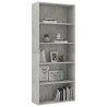 vidaXL Libreria a 5 Ripiani Grigio Cemento 80x30x189 cm in Truciolato