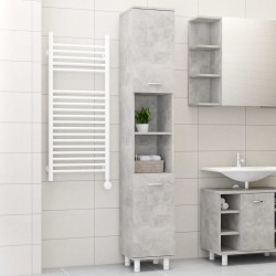 vidaXL Armadio da Bagno Grigio Cemento 30x30x179 cm in Truciolato