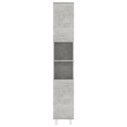 vidaXL Armadio da Bagno Grigio Cemento 30x30x179 cm in Truciolato