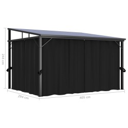 Gazebo con Tenda 405x294x244 cm Antracite