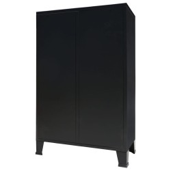 vidaXL Armadio in Metallo in Stile Industriale 67x35x107 cm Nero