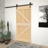 vidaXL Porta Scorrevole con Set Hardware 90x210 cm in Legno di Pino