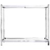 Portapneumatici a 2 Livelli 4pz Argento 110x40x110cm in Acciaio