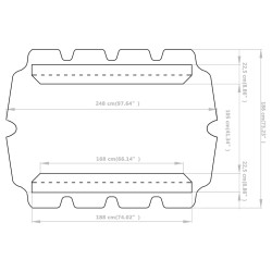 vidaXL Baldacchino per Dondolo Giardino Nero 188/168x110/145 cm