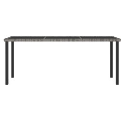 vidaXL Tavolo da Pranzo da Giardino Grigio 180x70x73 cm in Polyrattan