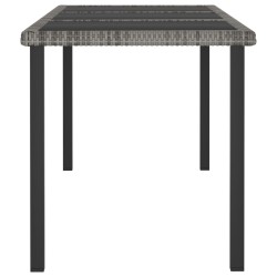 vidaXL Tavolo da Pranzo da Giardino Grigio 180x70x73 cm in Polyrattan