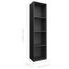 vidaXL Libreria / Mobile TV Nero 36x30x143 cm in Truciolato   