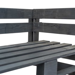 vidaXL Panca da Giardino Angolare con Pallet in Legno Grigio