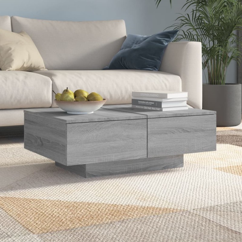 vidaXL Tavolino da Salotto Grigio Sonoma 90x60x31 cm Legno ingegnerizzato