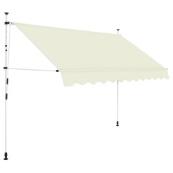 vidaXL Tenda da Sole Retrattile Manuale 250 cm Crema