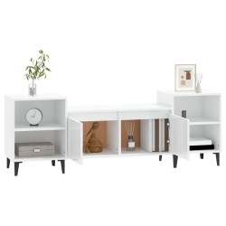 vidaXL Mobile Porta TV Bianco Lucido 160x35x55 cm in Legno Ingegnerizzato