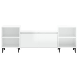 vidaXL Mobile Porta TV Bianco Lucido 160x35x55 cm in Legno Ingegnerizzato