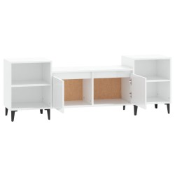 vidaXL Mobile Porta TV Bianco Lucido 160x35x55 cm in Legno Ingegnerizzato