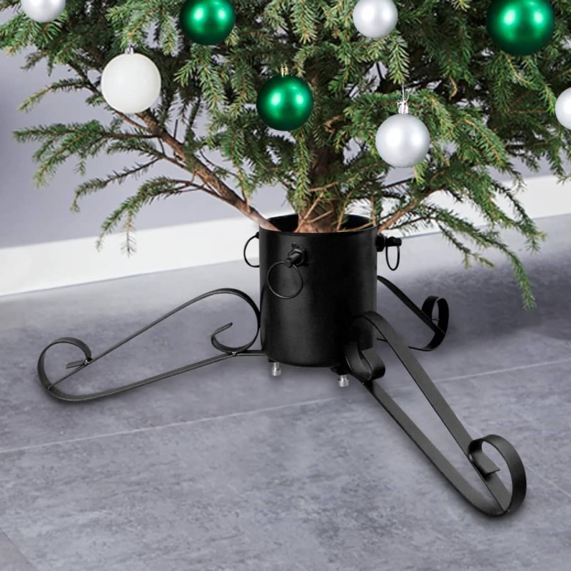 vidaXL Base per Albero di Natale Nera 58x58x21 cm