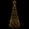 vidaXL Albero di Natale a Cono Bianco Caldo 200 LED 70x180 cm