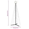 vidaXL Albero di Natale a Cono Bianco Caldo 200 LED 70x180 cm