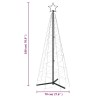 vidaXL Albero di Natale a Cono Colorato 200 LED 70x180 cm