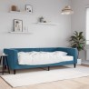 vidaXL Divano Letto con Materasso Blu 100x200 cm in Velluto