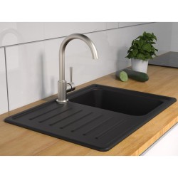 SCHÜTTE Miscelatore Lavello con Bocca Tonda CORNWALL Aspetto Inox