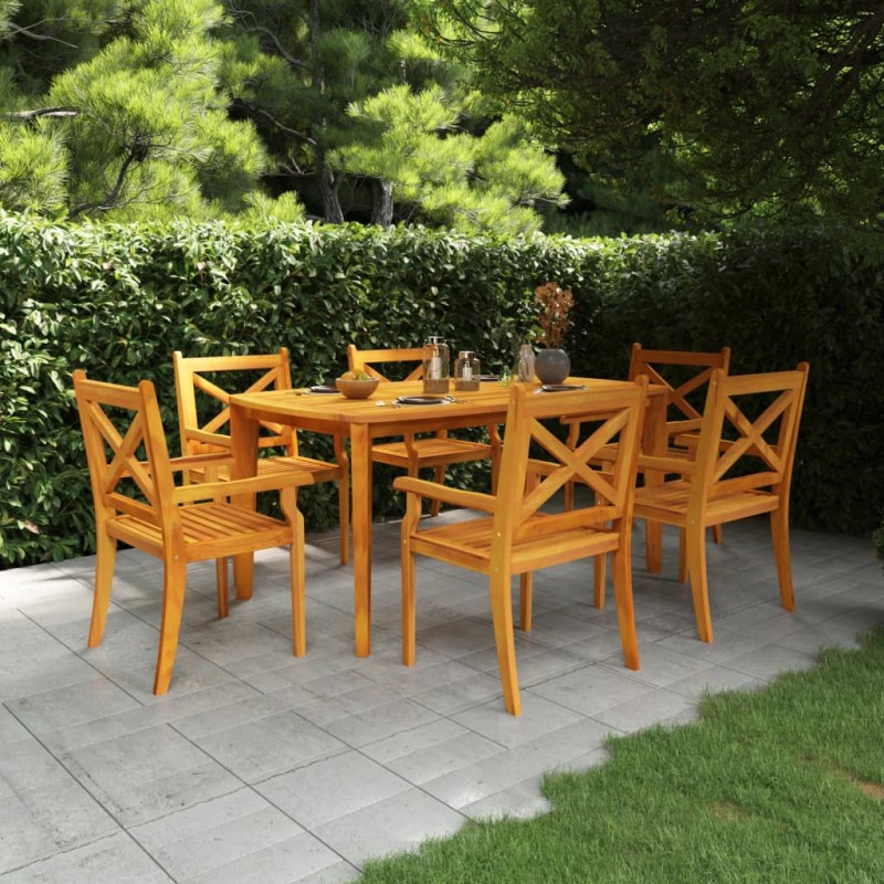 vidaXL Tavolo da Giardino 160x90x75 cm Legno Massello Di Acacia