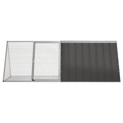 vidaXL Gabbia per Conigli Antracite 201,5x80,5x71 cm Acciaio Zincato