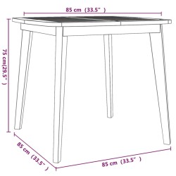 vidaXL Tavolo da Giardino 85x85x75 cm Legno Massello di Acacia