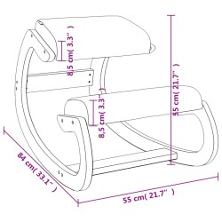 vidaXL Sedia Inginocchiatoio Marrone 55x84x55 cm Compensato di Betulla