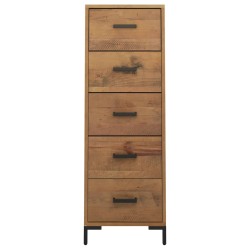 vidaXL Cassettiera 42x35x110 cm Legno Massello di Pino Riciclato