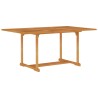 vidaXL Tavolo da Giardino 150x90x75 cm in Legno Massello di Teak