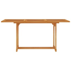 vidaXL Tavolo da Giardino 150x90x75 cm in Legno Massello di Teak