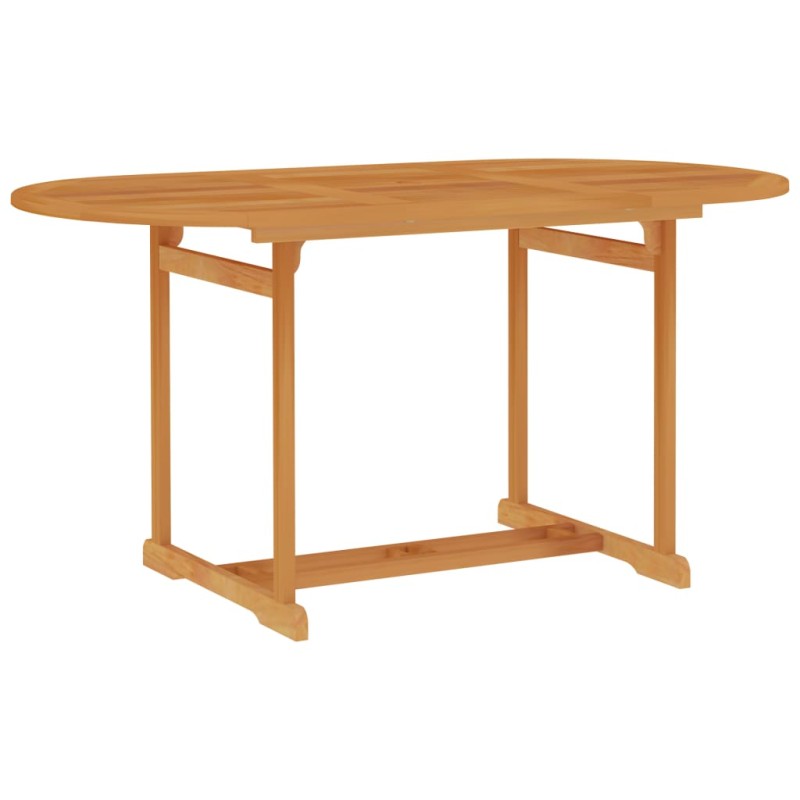 vidaXL Tavolo da Giardino 150x90x75 cm in Legno Massello di Teak