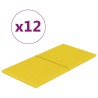 Pannelli Murali 12 pz Giallo chiaro 60x30 cm in Tessuto 2,16 m²