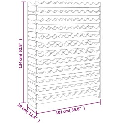 vidaXL Portavini 101x29x134 cm in Legno Massello di Pino