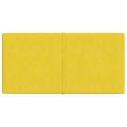 Pannelli Murali 12 pz Giallo chiaro 60x30 cm in Tessuto 2,16 m²