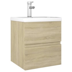 Mobile Bagno con Lavabo Integrato Rovere Sonoma in Truciolato