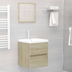 Mobile Bagno con Lavabo Integrato Rovere Sonoma in Truciolato