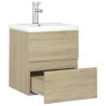 Mobile Bagno con Lavabo Integrato Rovere Sonoma in Truciolato