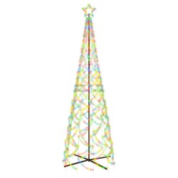 vidaXL Albero di Natale a Cono Colorato 500 LED 100x300 cm