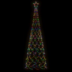 vidaXL Albero di Natale a Cono Colorato 500 LED 100x300 cm