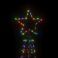 vidaXL Albero di Natale a Cono Colorato 500 LED 100x300 cm