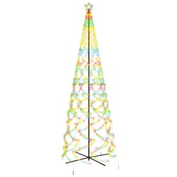 vidaXL Albero di Natale a Cono Colorato 1400 LED 160x500 cm