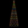 vidaXL Albero di Natale a Cono Colorato 1400 LED 160x500 cm