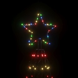 vidaXL Albero di Natale a Cono Colorato 1400 LED 160x500 cm