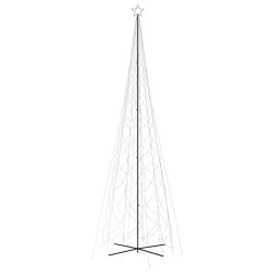 vidaXL Albero di Natale a Cono Bianco Caldo 3000 LED 230x800 cm