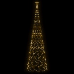 vidaXL Albero di Natale a Cono Bianco Caldo 3000 LED 230x800 cm