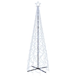 vidaXL Albero di Natale a Cono Bianco Freddo 500 LED 100x300 cm