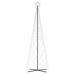 vidaXL Albero di Natale a Cono Bianco Freddo 500 LED 100x300 cm