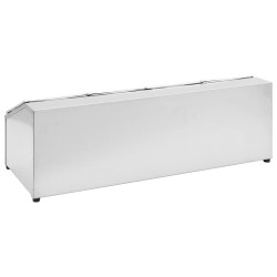 vidaXL Supporto Gastronorm con 4 Contenitori GN 1/6 in Acciaio Inox 