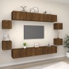 vidaXL Set Mobili Porta TV 8pz Rovere Marrone in Legno ingegnerizzato